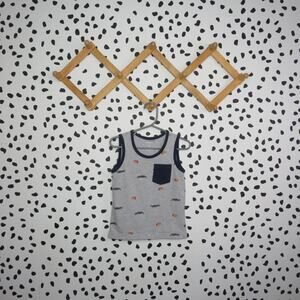 Carter’s Gray Taco Alligator Print Toddler Pocket Tank Top